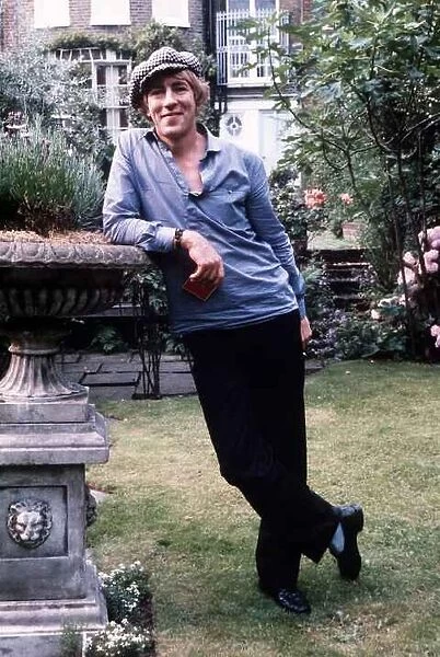 Peter Cook actor in the garden of his home