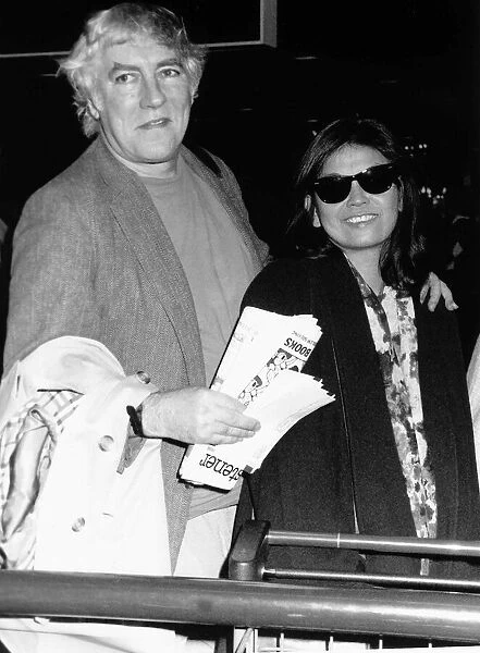 Peter Cook comedian actor and wife Lin Chong, November 1989