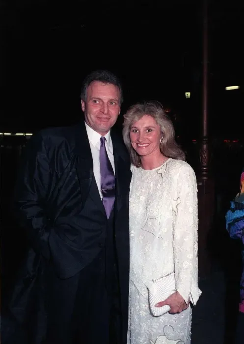 Framed Print : Peter Dean actor with wife Eastenders cast dinner A©Mirrorpix