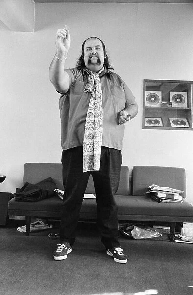 Peter Grant, Manager of Led Zeppelin, pictured in his office, Friday 9th October 1970