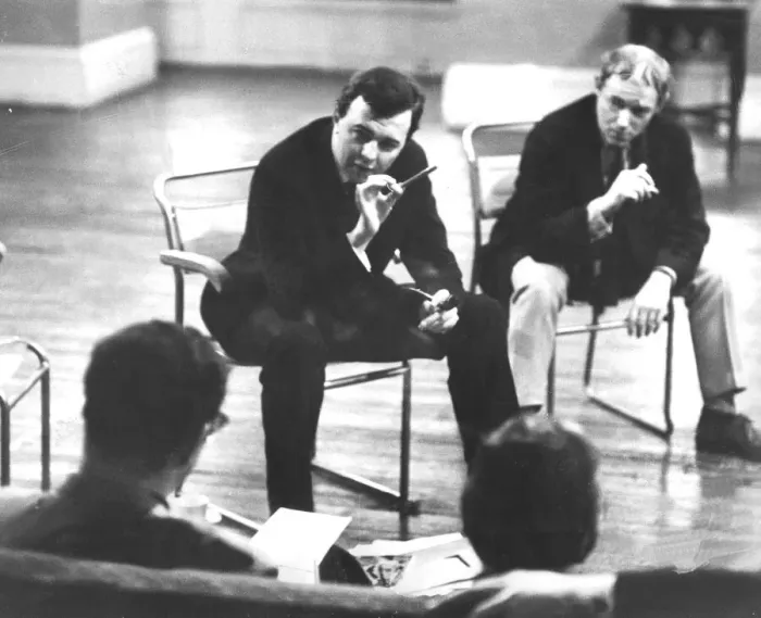 Framed Print : Peter Hall working with actors during rehearsals - March 1965 Framed Print : Peter Hall working with actors during rehearsals - March 1965