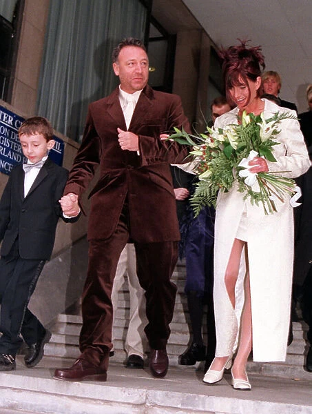 Peter Hook musician at his wedding to Becky Jones December 1997