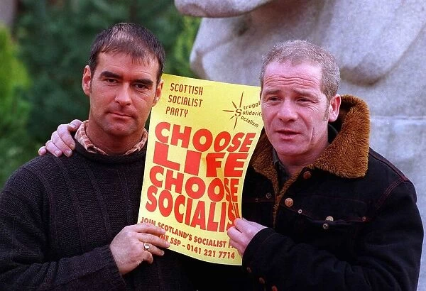 Peter Mullan actor with Tommy Sheridan December 1998 Peter joined the Scottish Socialist