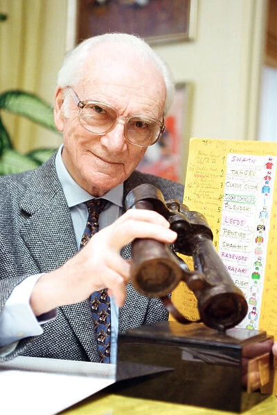 Peter O Sullevan, Horse Racing Commentator pictured at home, 29th November 1997