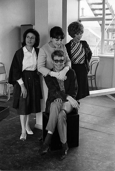Peter O Toole May 1965 rehearsing their parts in Ride a cock Horse at the Queens