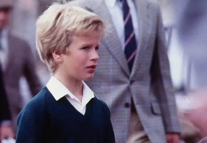 Framed Print : Peter Phillips September 1985 son of Princess Anne in Scotland