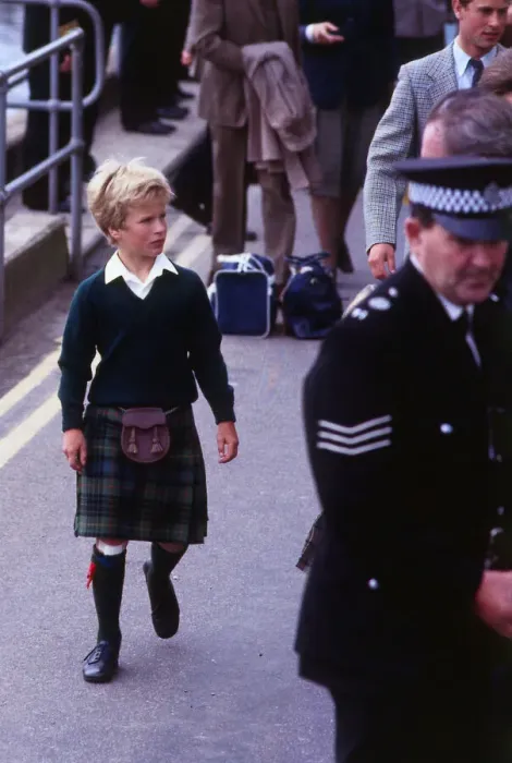 Framed Print : Peter Phillips September 1985 son of Princess Anne in Scotland