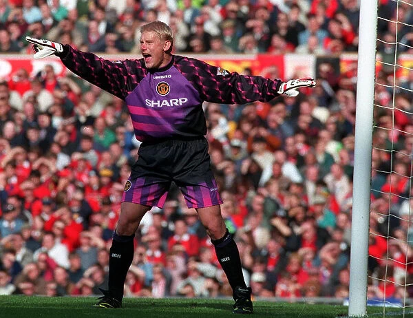 Peter Schmeichel Footballer for Manchester United during the match against Liverpool