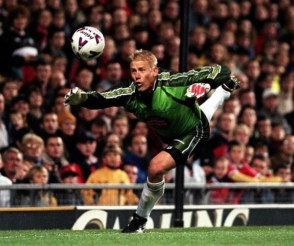 Peter Schmeichel Manchester United Goalkeeper 1999 back at Old Trafford