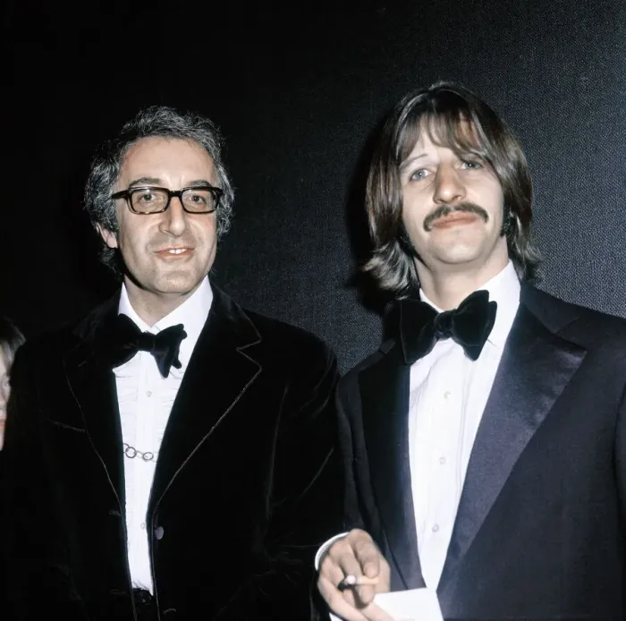 Framed Print : Peter Sellers with Ringo Starr at the Premiere of Oh What a Lovely War