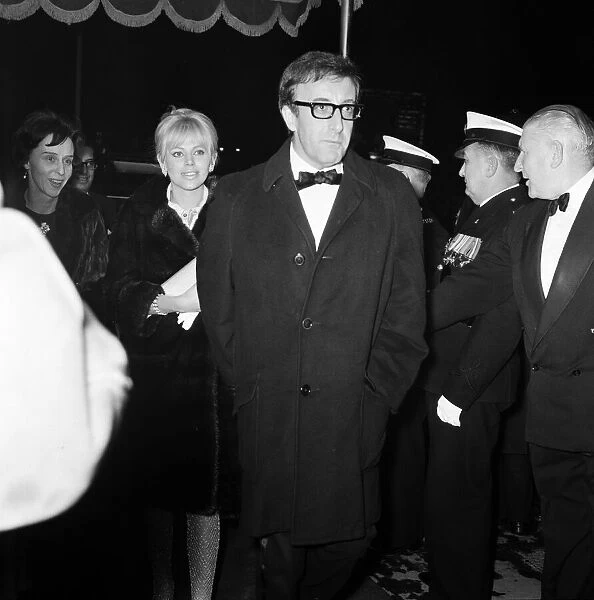 Peter Sellers and his wife Britt Ekland arrive at the Empire, Leicester Square
