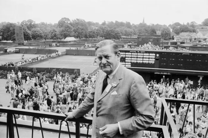 Framed Print : Peter Wilson, Mirror Sports Journalist at Wimbledon, 22nd June 1971