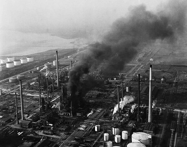 Petrol chemical plant in Birmingham. Circa 1970