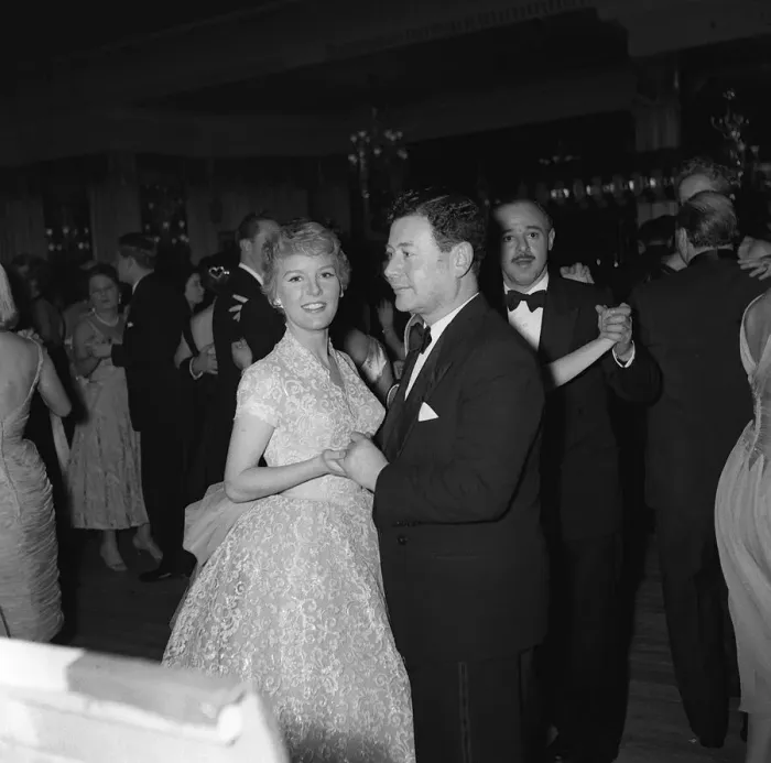Framed Print : Petula Clark 1958 Variety Club party with Alan Freeman Singer Framed Print : Petula Clark 1958 Variety Club party with Alan Freeman Singer