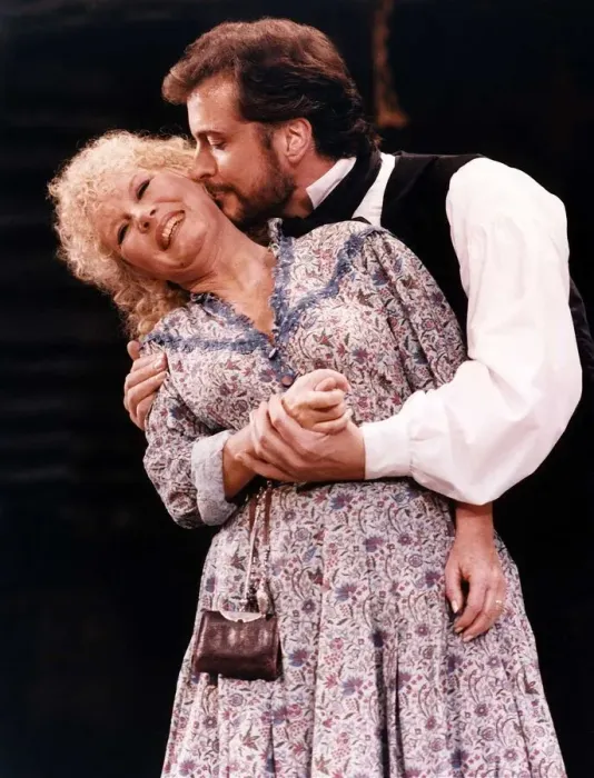 Framed Print : Petula Clark singer actress with Clive Carter actor in a scene from the play Someone Like Framed Print : Petula Clark singer actress with Clive Carter actor in a scene from the play Someone Like