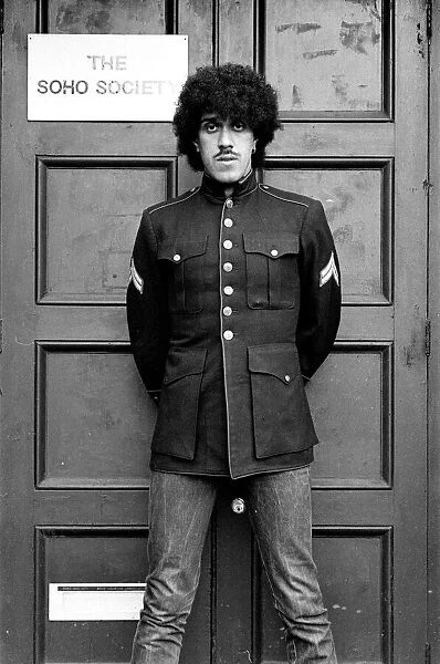 Phil Lynott, singer and bass player with the rock group Thin Lizzy
