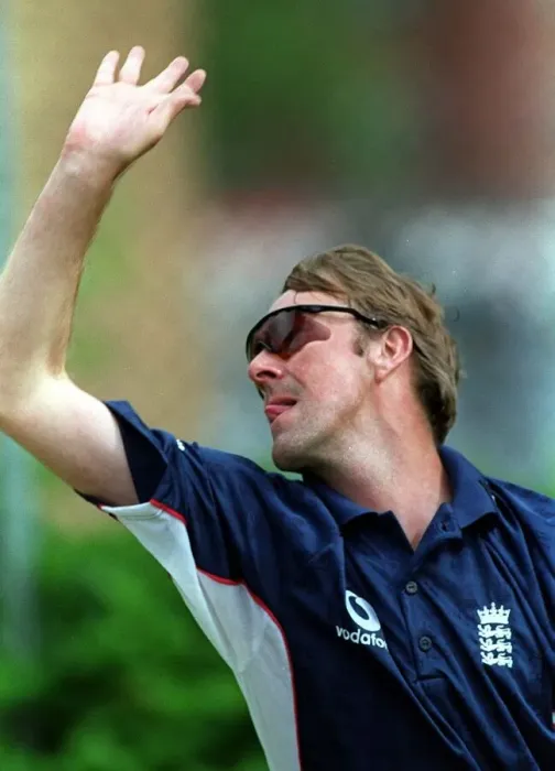 Framed Print : Phil Tufnell of England prepares for the 1st Test against New Zealand during nets