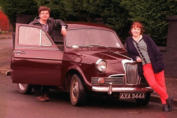 Philip and Liz Kelman with their Riley 1. 5 car Janaury 1998