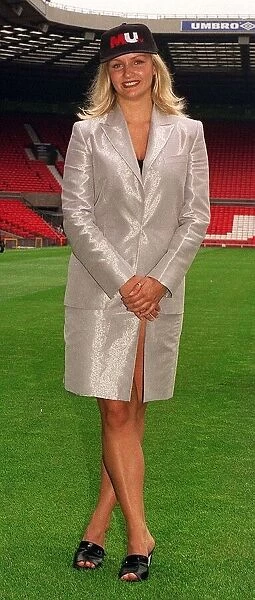 Phillipa Gant TV Presenter at Manchester Uniteds football ground to launch their new club