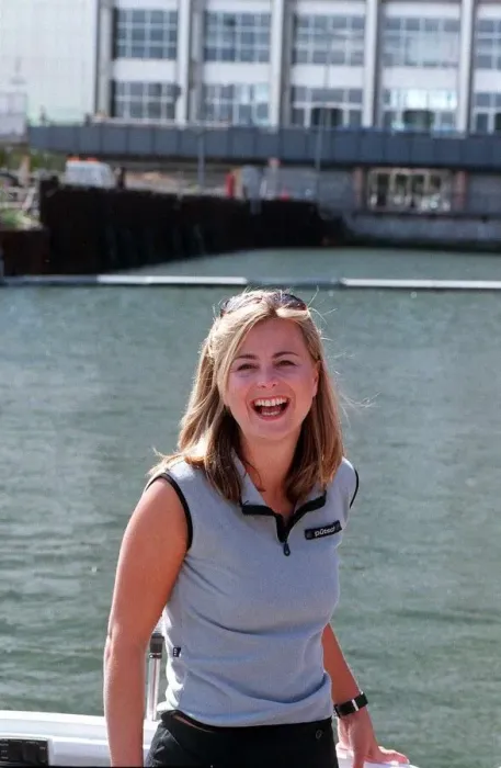 Framed Print : Phillippa Forrester TV presenter August 1999 at Docklands London on Water Festival