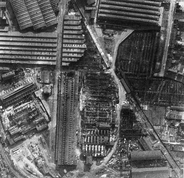 Photo reconnaissance image taken by a Supermarine Spitfire of 542 Squadron RAF after