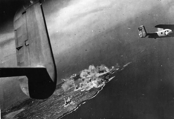Photo taken from a A B-24 Liberator bomber of the 15th US Air Force