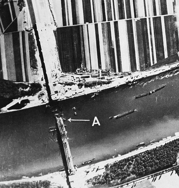 This photograph, taken by RAF Bomber Command shows the Autobahn Bridge near Mannheim