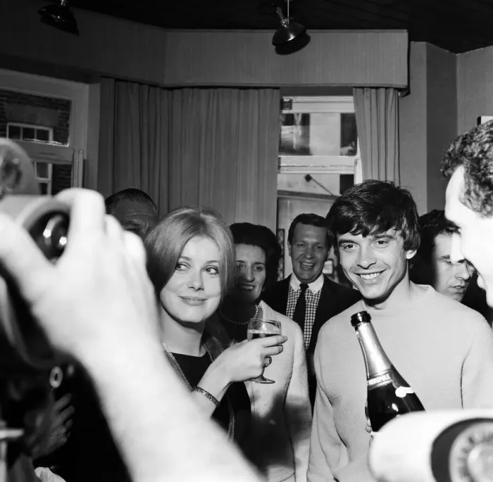 Framed Print : Photographer David Bailey, 27 years old, marries French actress Catherine Deneuve