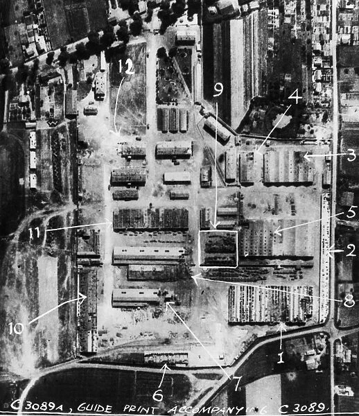 Photographic reconnaissance after a recent attack by Bomber Command