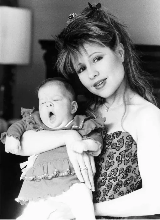 Framed Print : Pia Zadora with baby daughter Kady March 1985 DBASE MSI Framed Print : Pia Zadora with baby daughter Kady March 1985 DBASE MSI