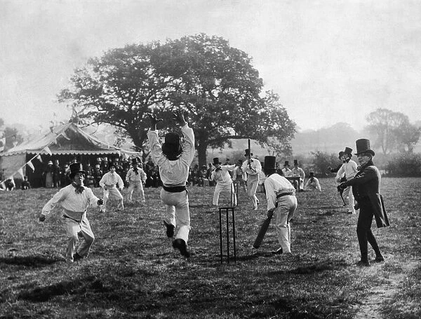 Pickwickian cricket match being produced by the Ideal Film Company at Elstree