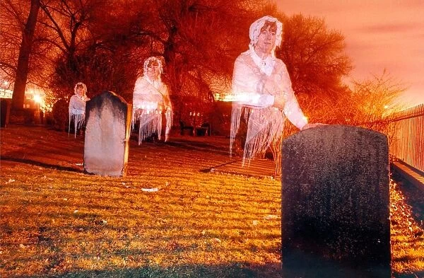 A picture to illustrate a ghostly woman who is supposed to haunt a Newcastle churchyard