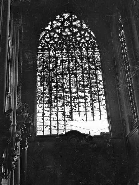 Picture in Malines Cathedral, completely destroyed by a German bombardment