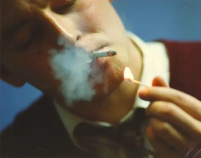Framed Print : A picture of a man (Posed model) smoking Framed Print : A picture of a man (Posed model) smoking