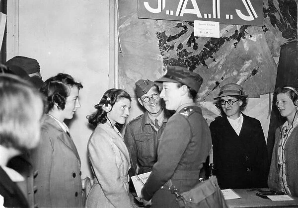 Picture shows some ATS recruits at an exhibition in The David Morgan Department Store in
