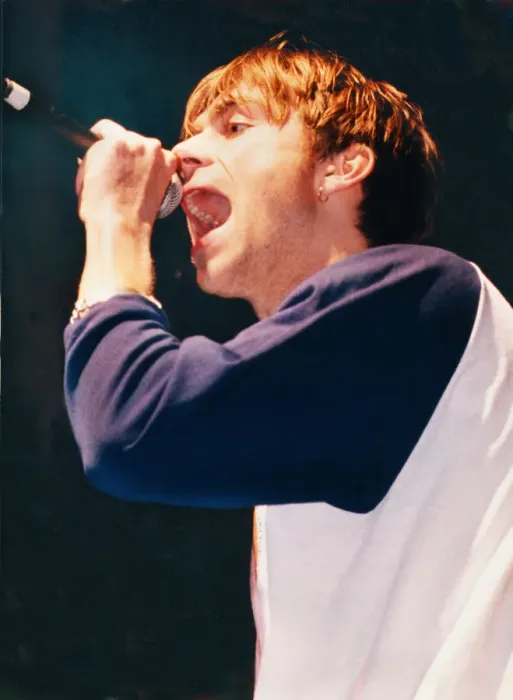 Framed Print : Picture shows Damon Albarn. Blur appeared at the the Cardiff International Framed Print : Picture shows Damon Albarn. Blur appeared at the the Cardiff International