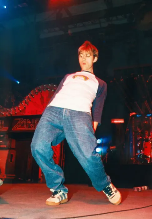 Framed Print : Picture shows Damon Albarn. Blur appeared at the the Cardiff International Framed Print : Picture shows Damon Albarn. Blur appeared at the the Cardiff International