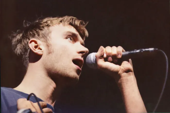 Framed Print : Picture shows Damon Albarn. Blur appeared at the the Cardiff International Framed Print : Picture shows Damon Albarn. Blur appeared at the the Cardiff International