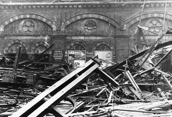 Picture shows the demolition of Woodside railway station in Birkenhead, the Wirral