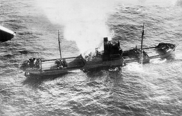 Picture shows the dramatic rescue of the crew of the Sea Venture after it was a attacked