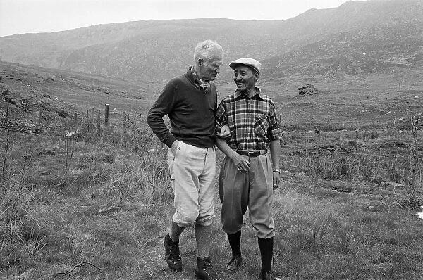 Picture shows Lord Hunt (left) and Sherpa Tensing Norgay (Sherpa Tenzing Norgay