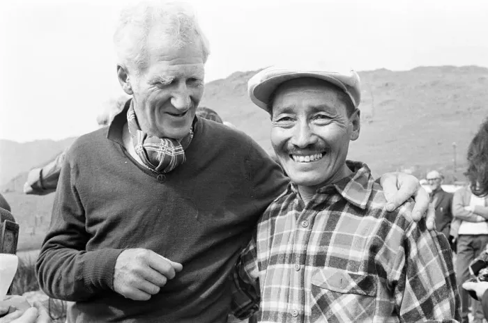 Framed Print : Picture shows Lord Hunt (left) and Sherpa Tensing Norgay (Sherpa Tenzing Norgay Framed Print : Picture shows Lord Hunt (left) and Sherpa Tensing Norgay (Sherpa Tenzing Norgay