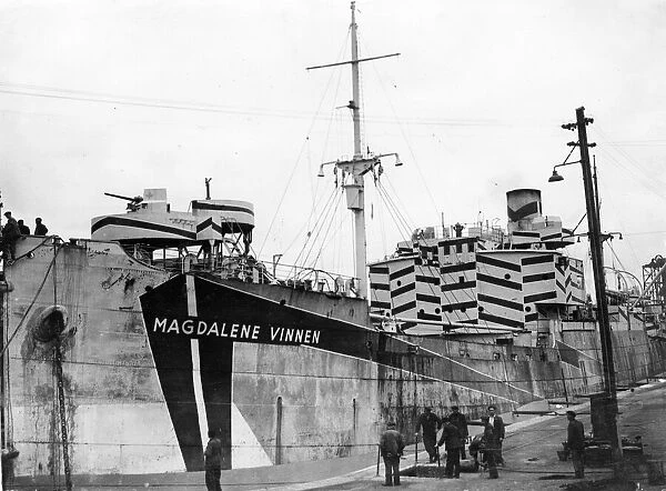Picture shows The Magdalene Vinnen, ship docked in Wales