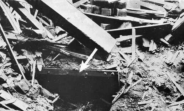 Picture shows a Morrison Shelter, after an air raid over Merseyside