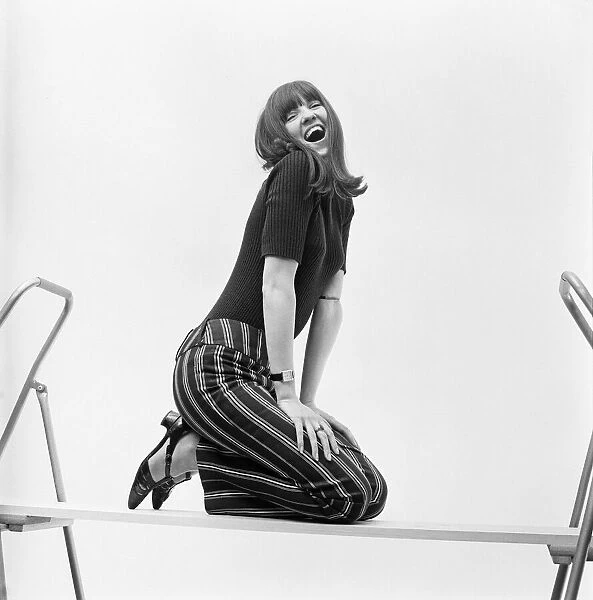 Picture shows Ready Steady Go! presenter Cathy McGowan in a fashion shoot