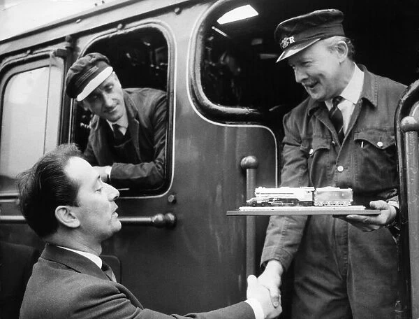 Picture shows (right) Mr Alan Pegler, who bought The Flying Scotsman engine in 1963