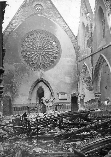 Picture shows the ruins of a Presbyterian Church in Bristol. November 1940