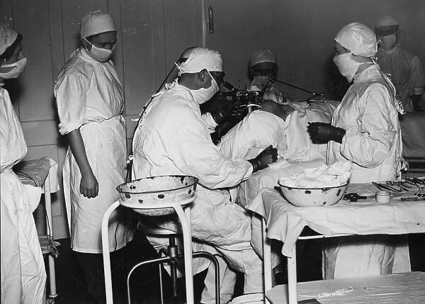 Picture shows the scene at an operating theatre at The Women