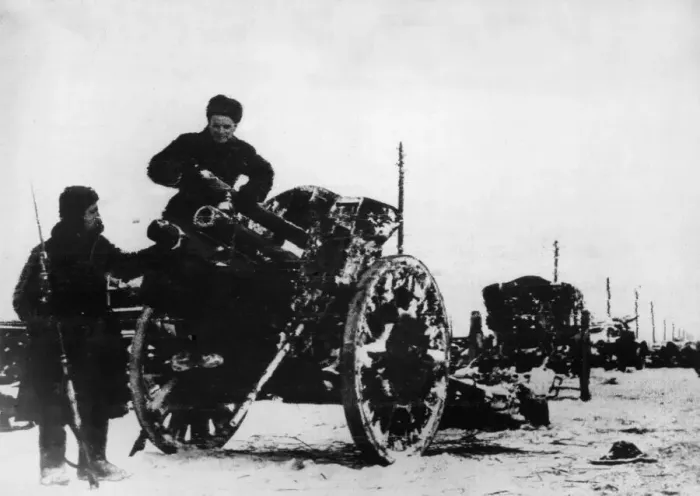 Framed Print : Picture shows: A variety of abandoned guns, tanks, armoured cars