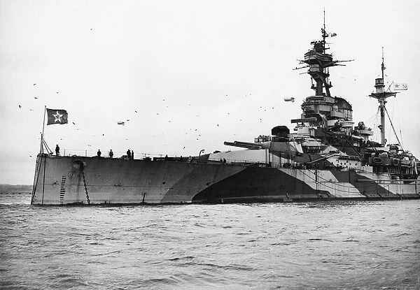 Picture taken when the British battleship H. M.s Royal Sovereign